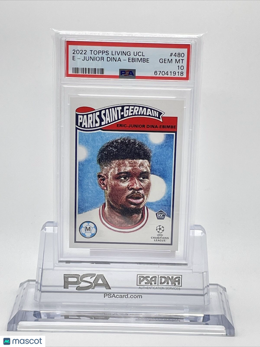 2022 Topps UEFA Living Set Eric-Junior Dina-Ebimbe Card #480 PSA 10 Gem Mint