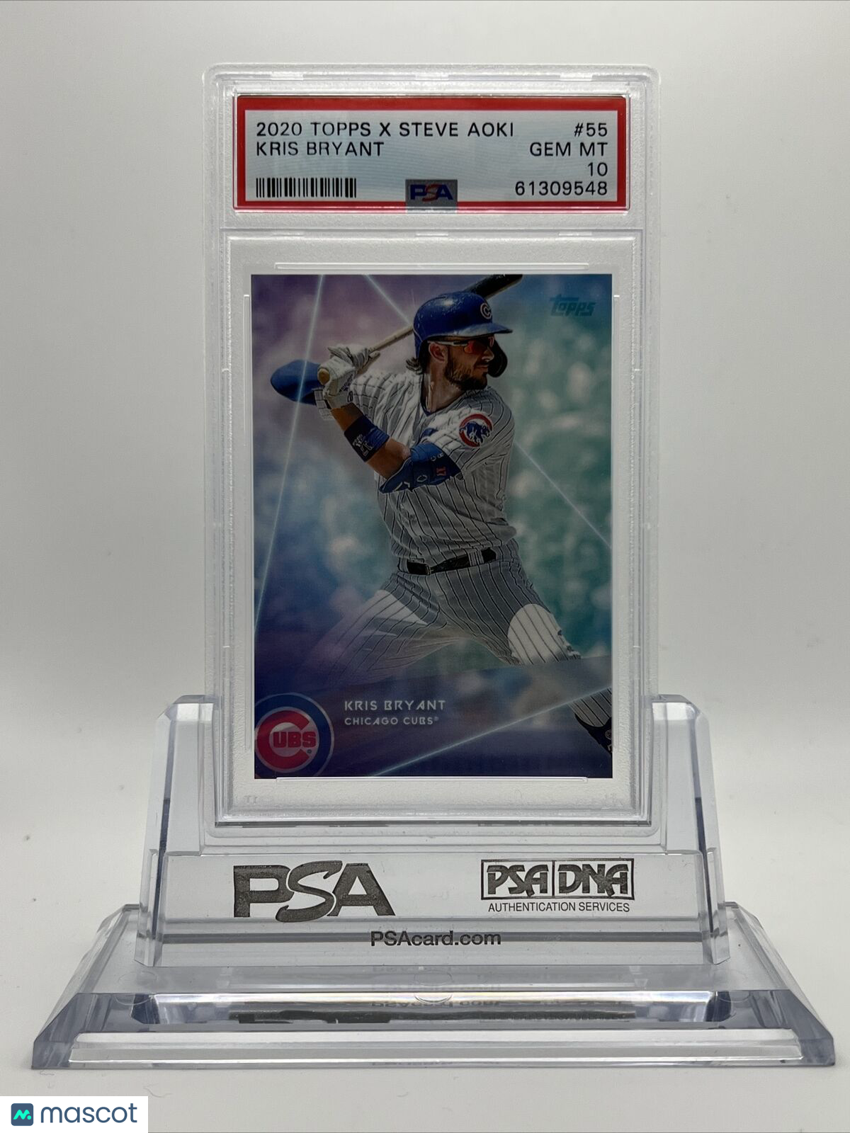 2020 Topps X Steve Aoki Kris Bryant Baseball Card #55 PSA 10