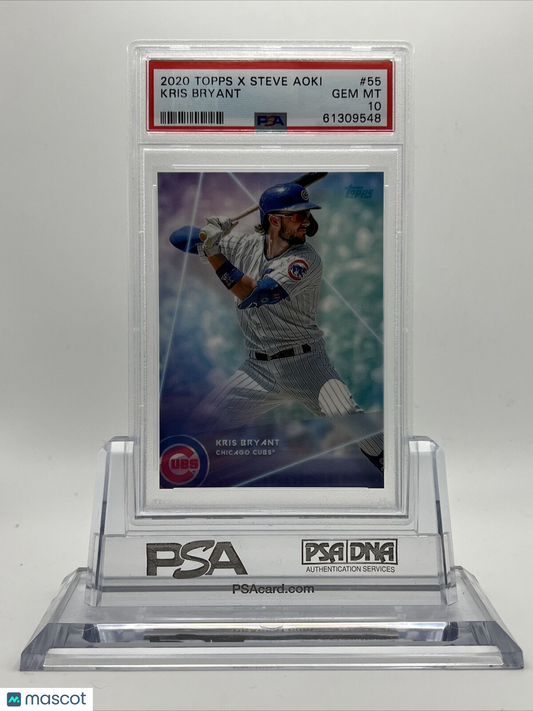 2020 Topps X Steve Aoki Kris Bryant Baseball Card #55 PSA 10
