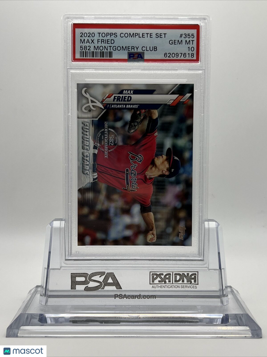 2020 Topps 582 Montgomery Club Set Max Fried Baseball Card #355 PSA 10