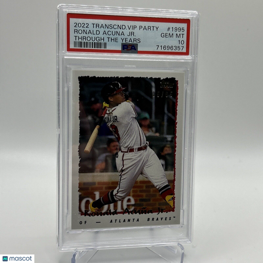 2022 Topps Transcendent VIP Party Ronald Acuna Jr. Card #1995 PSA 10 35/95