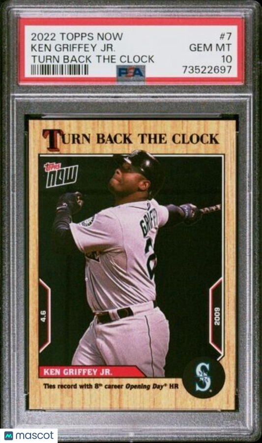 2022 Topps Now Turn Back The Clock Ken Griffey Jr. Baseball Card #7 PSA 10 Gem