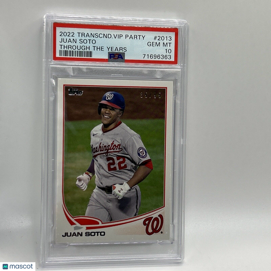 2022 Topps Transcendent VIP Party Juan Soto Baseball Card #2013 PSA 10 35/95