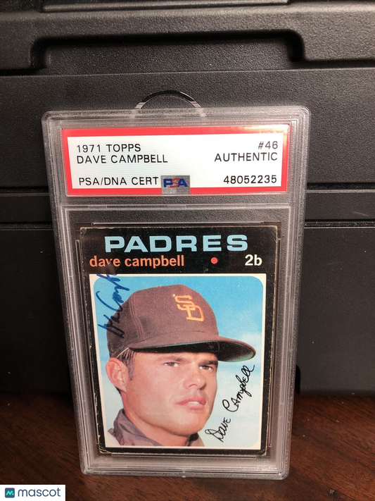 1971 Topps Dave Campbell #46 Autograph PSA/DNA Authentic