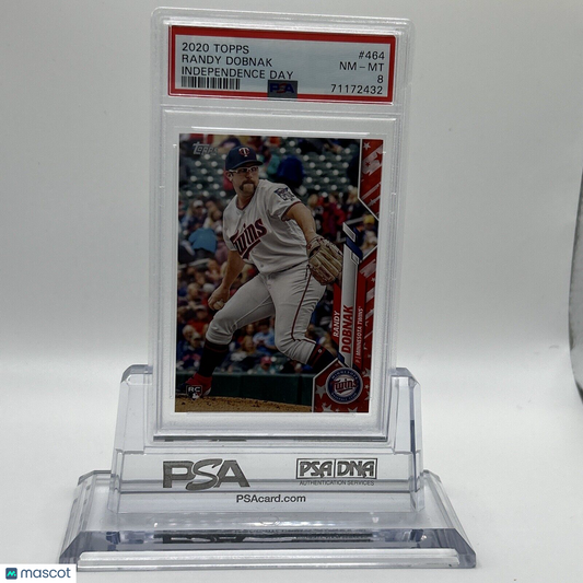 2020 Topps Independence Day Randy Dobnak Rookie Baseball Card #464 PSA 8