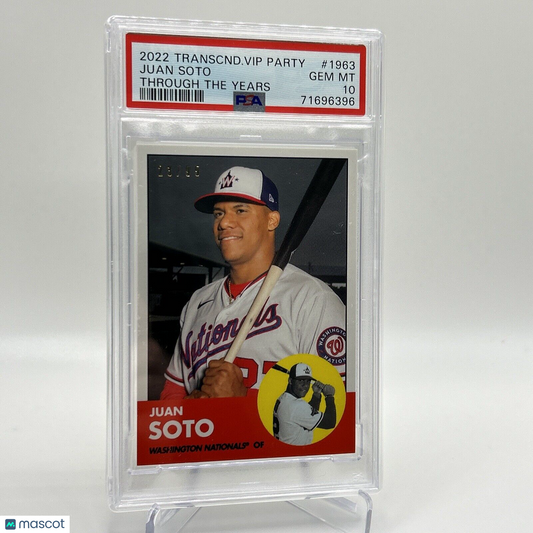 2022 Topps Transcendent VIP Party Juan Soto Baseball Card #1963 PSA 10 23/95