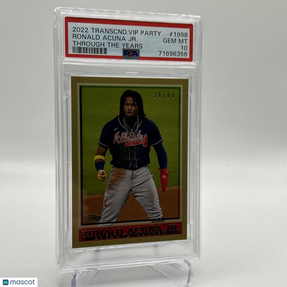 2022 Topps Transcendent VIP Party Ronald Acuna Jr. Card #1998 PSA 10 35/95