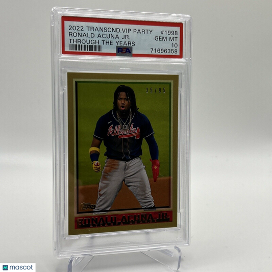 2022 Topps Transcendent VIP Party Ronald Acuna Jr. Card #1998 PSA 10 35/95