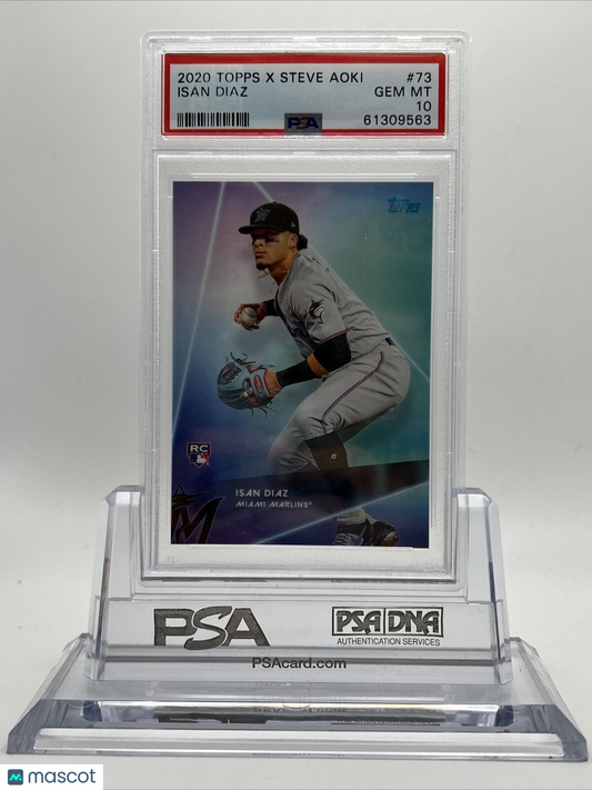 2020 Topps X Steve Aoki Isan Diaz Rookie Baseball Card #73 PSA 10