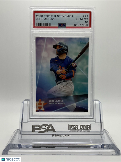 2020 Topps X Steve Aoki Jose Altuve Baseball Card #79 PSA 10