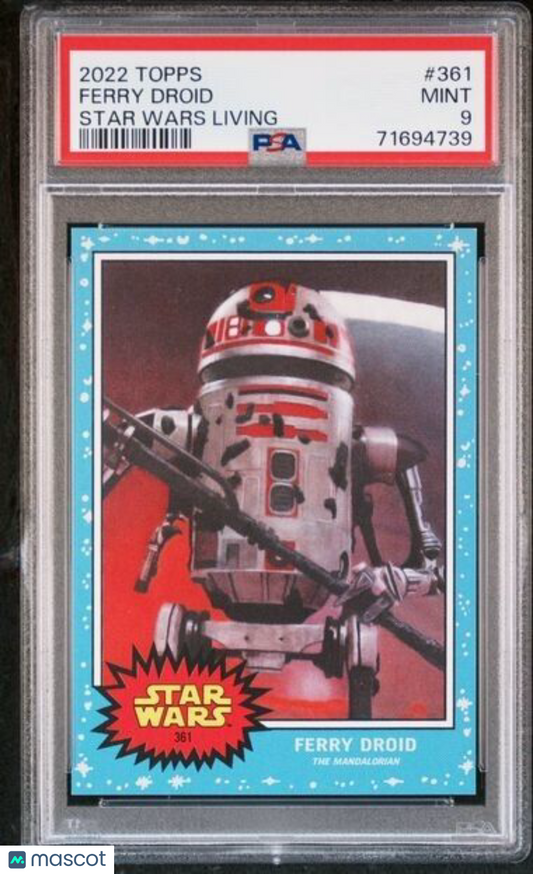 2022 Topps Star Wars Living Set Ferry Droid Card #361 PSA 9 Mint