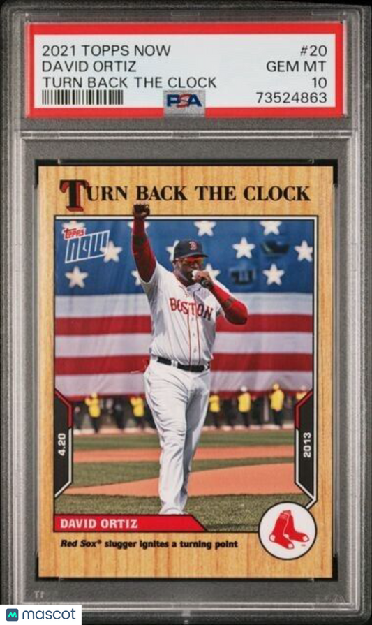 2021 Topps Now David Ortiz Turn Back the Clock Baseball Card #20 PSA 10 POP 15