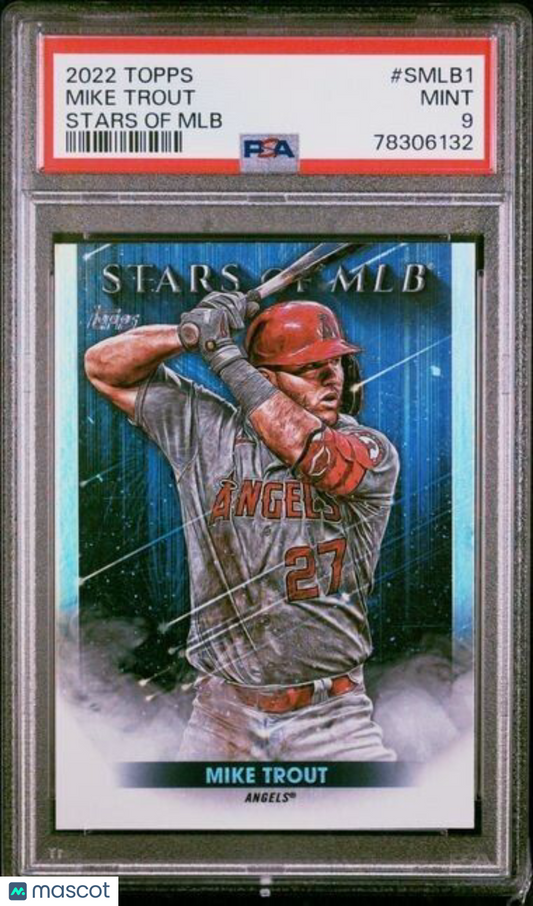 2022 Topps Stars of MLB Mike Trout Baseball Card #SMLB1 PSA 9 Mint