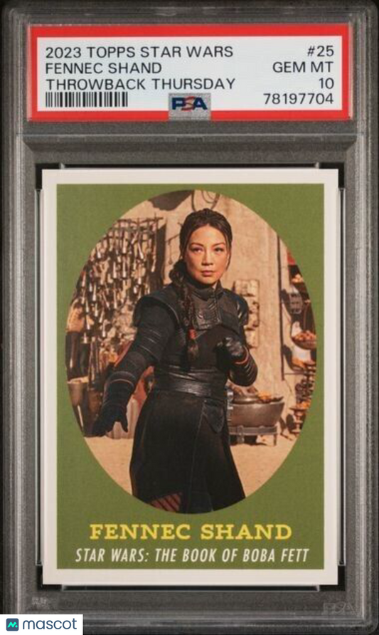 2023 Topps Star Wars Throwback Thursday Fennec Shand Card #25 PSA 10 Gem Mint