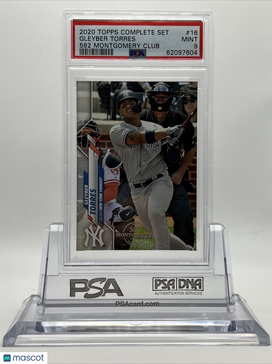 2020 Topps 582 Montgomery Club Set Gleyber Torres Baseball Card #16 PSA 9