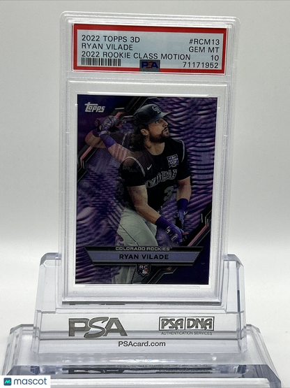 2022 Topps 3D Ryan Vilade Rookie Class Motion Rookie Card #RCM13 PSA 10