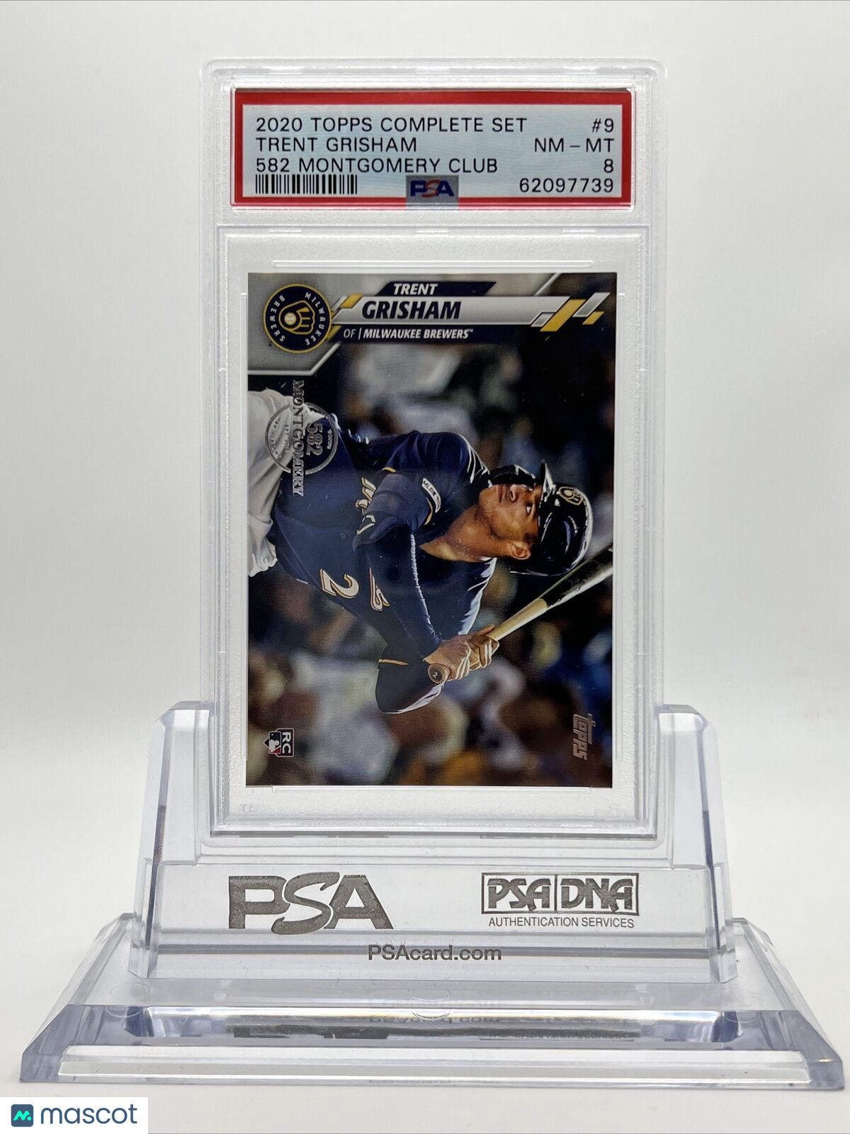 2020 Topps 582 Montgomery Club Trent Grisham Rookie Baseball Card #9 PSA 8 NM-MT