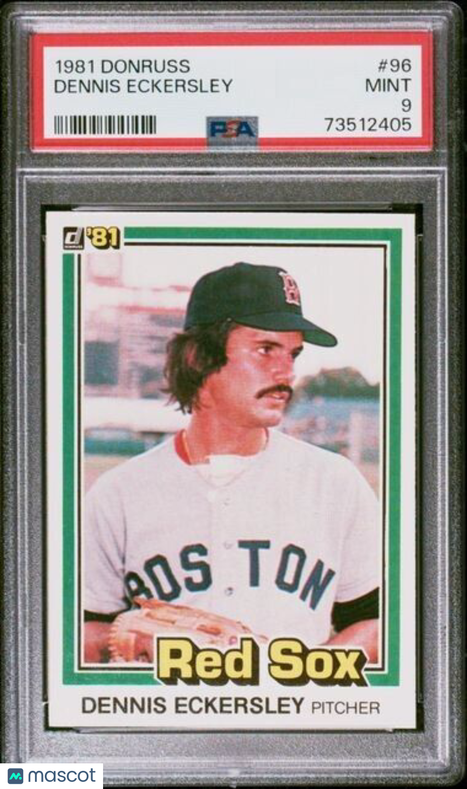 1981 Donruss Dennis Eckersley Baseball Card #96 PSA 9 Mint