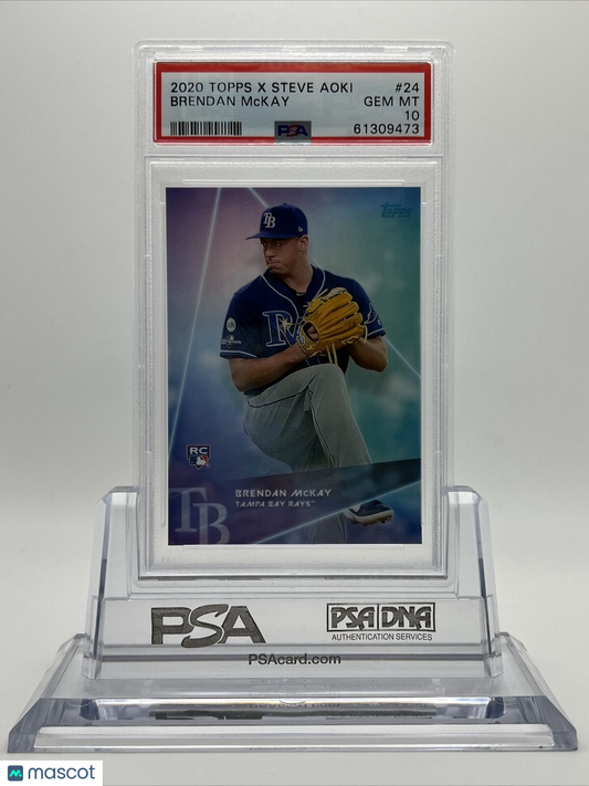 2020 Topps X Steve Aoki Brendan McKay Rookie Baseball Card #24 PSA 10