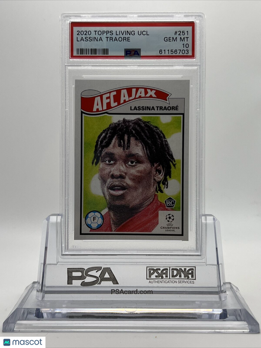 2020 Topps Living Set UEFA Lassina Traore Rookie Soccer Card #251 PSA 10