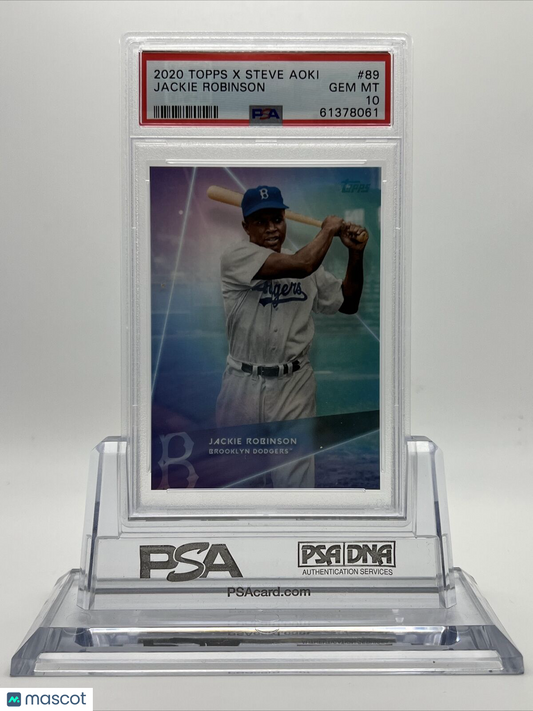 2020 Topps X Steve Aoki Jackie Robinson Baseball Card #89 PSA 10