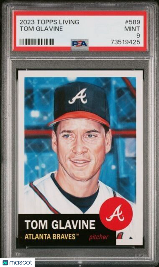 2023 Topps Living Set Tom Glavine Baseball Card #589 PSA 9 Mint