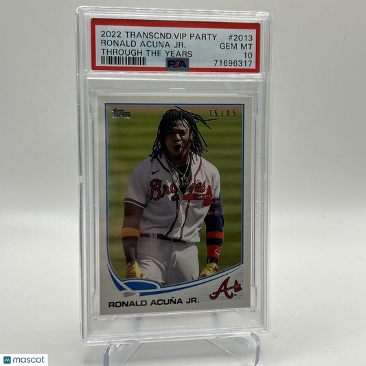 2022 Topps Transcendent VIP Party Ronald Acuna Jr. Card #2013 PSA 10 35/95
