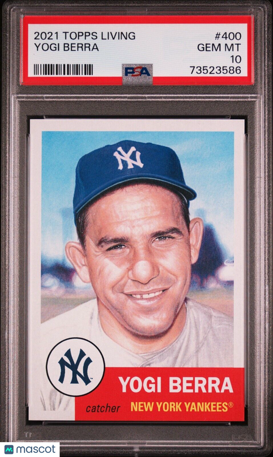 2021 Topps Living Set Yogi Berra Baseball Card #400 PSA 10 Gem Mint