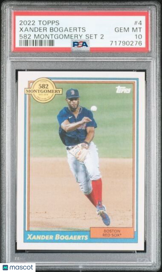 2022 Topps 582 Montgomery Club Set 2 Xander Bogaerts Baseball Card #4 PSA 10