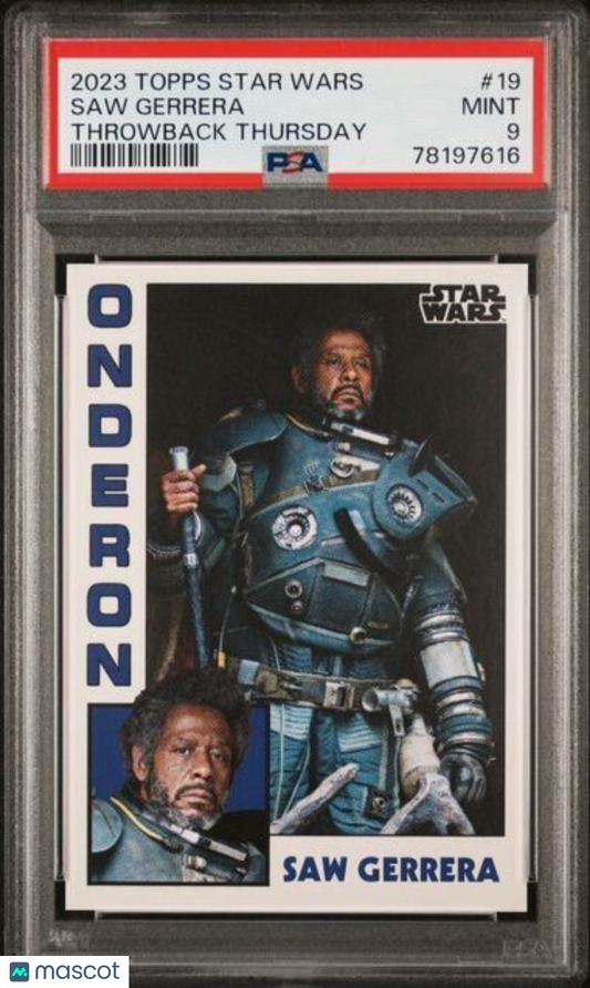 2023 Topps Star Wars Throwback Thursday Saw Gerrera Card #19 PSA 9 Mint