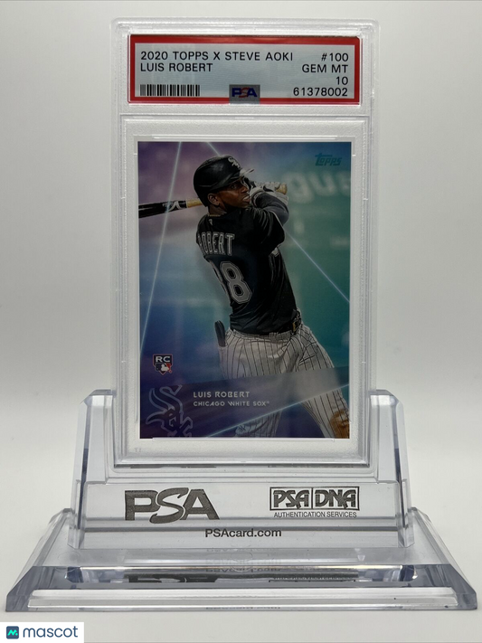 2020 Topps X Steve Aoki Luis Robert Rookie Baseball Card #100 PSA 10