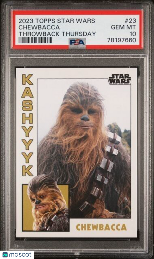 2023 Topps Star Wars Throwback Thursday Chewbacca Card #23 PSA 10 Gem Mint