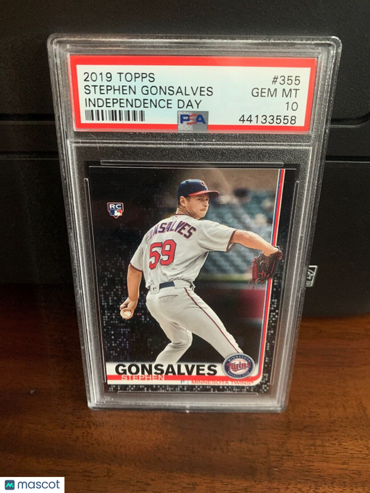 2019 Topps Stephen Gonsalves BLACK Rookie PSA 10 Gem Mint POP 1 #355