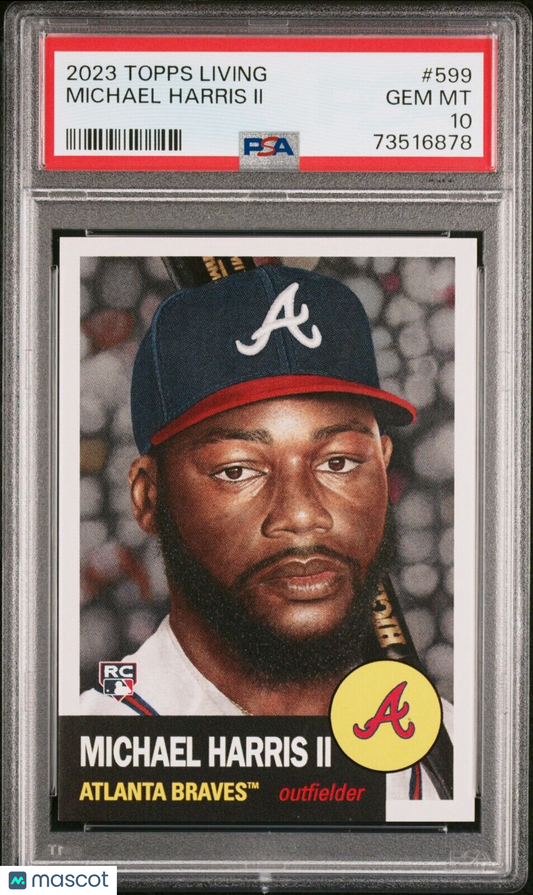 2023 Topps Living Set Michael Harris II Rookie Baseball Card #599 PSA 10 Gem