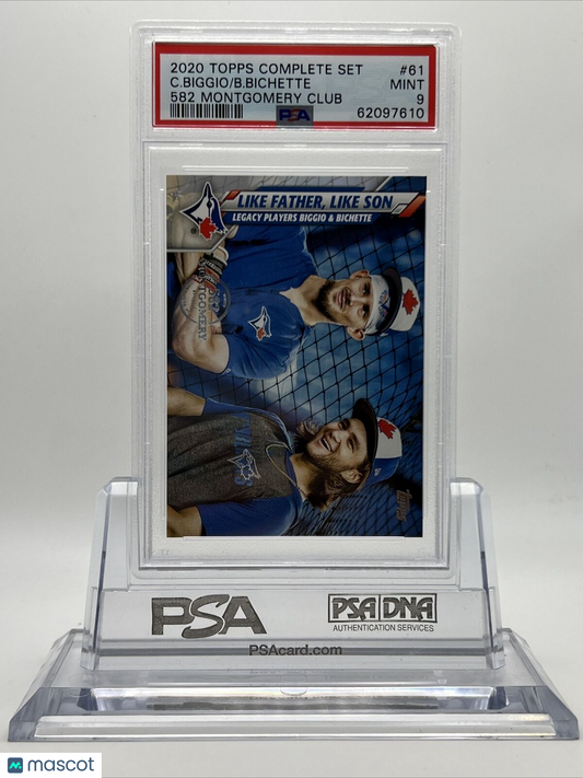 2020 Topps 582 Montgomery Club Set Cavan Biggio/Bo Bichette Rookie #61 PSA 9