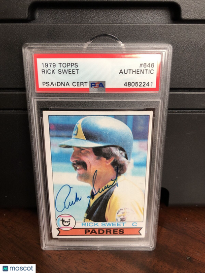 1979 Topps Rick Sweet #646 Autograph PSA/DNA Authentic