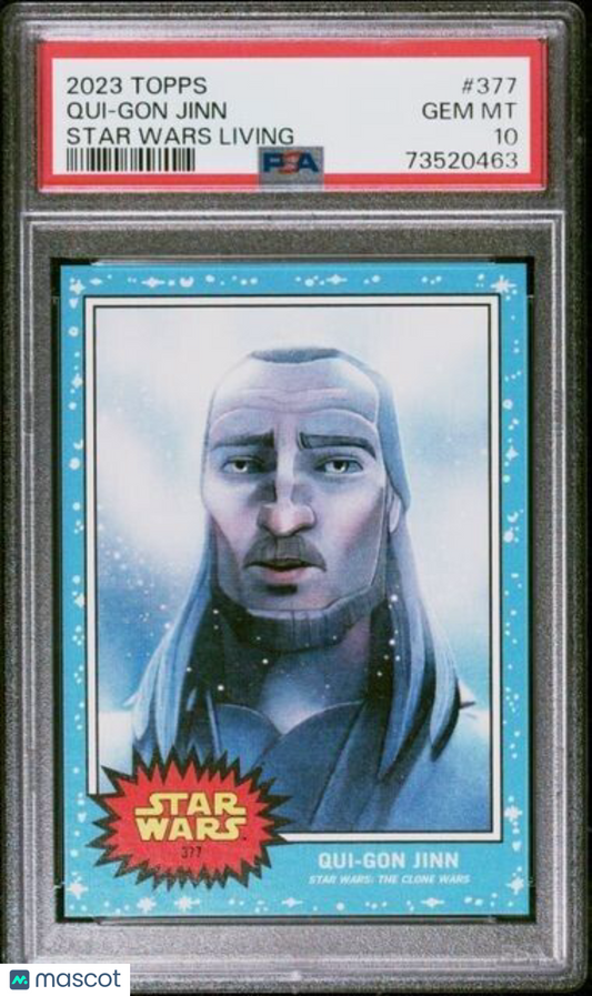 2023 Topps Star Wars Living Set Qui-Gon Jinn Card #377 PSA 10 Gem Mint