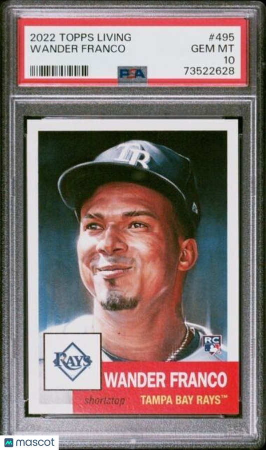 2022 Topps Living Set Wander Franco Rookie Baseball Card #495 PSA 10 Gem Mint