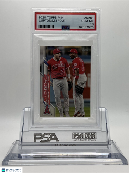 2020 Topps On Demand Mini Justin Upton/Mike Trout Baseball Card #U261 PSA 10