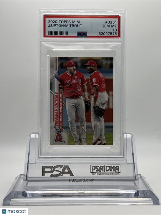 2020 Topps On Demand Mini Justin Upton/Mike Trout Baseball Card #U261 PSA 10