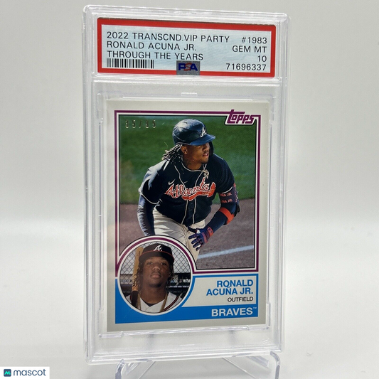 2022 Topps Transcendent VIP Party Ronald Acuna Jr. Card #1983 PSA 10 35/95