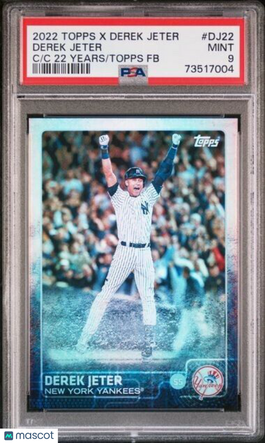 2022 Topps x Derek Jeter 22 Years of Topps FOILBOARD Derek Jeter Card DJ22 PSA 9