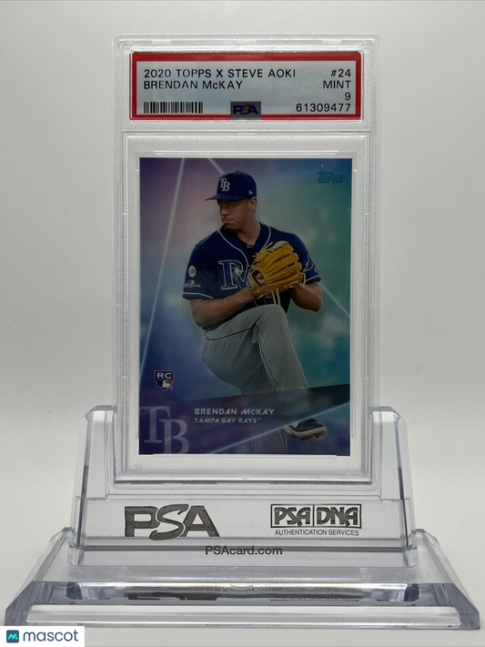2020 Topps X Steve Aoki Brendan McKay Rookie Baseball Card #24 PSA 9