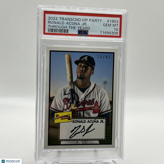 2022 Topps Transcendent VIP Party Ronald Acuna Jr. Card #1952 PSA 10 23/95