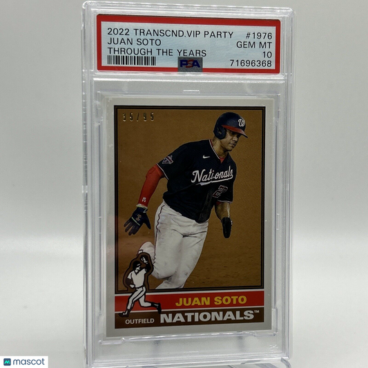 2022 Topps Transcendent VIP Party Juan Soto Baseball Card #1976 PSA 10 35/95