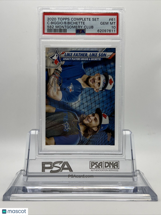 2020 Topps 582 Montgomery Club Set Cavan Biggio/Bo Bichette Rookie #61 PSA 10