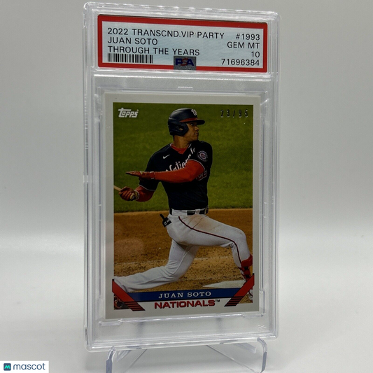 2022 Topps Transcendent VIP Party Juan Soto Baseball Card #1993 PSA 10 23/95