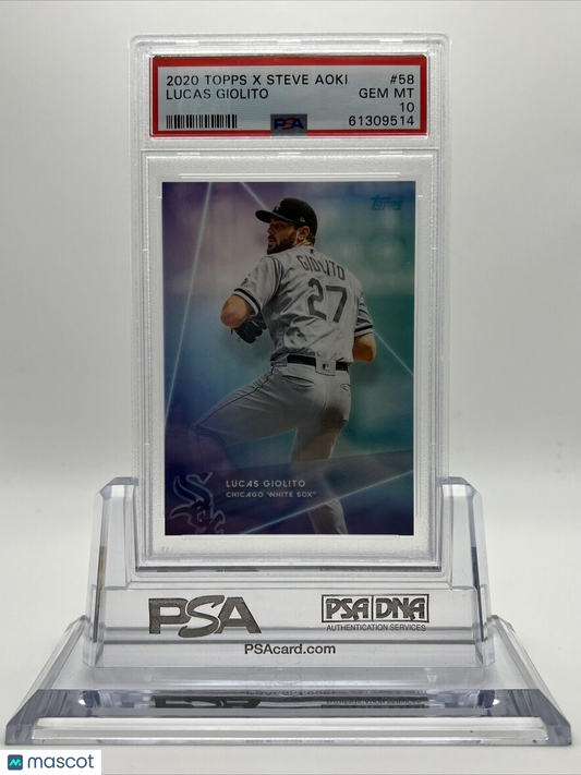 2020 Topps X Steve Aoki Lucas Giolito Baseball Card #58 PSA 10