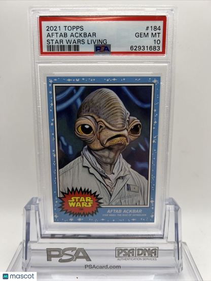 2021 Topps Star Wars Living Set Aftab Ackbar Card #184 PSA 10 Gem Mint