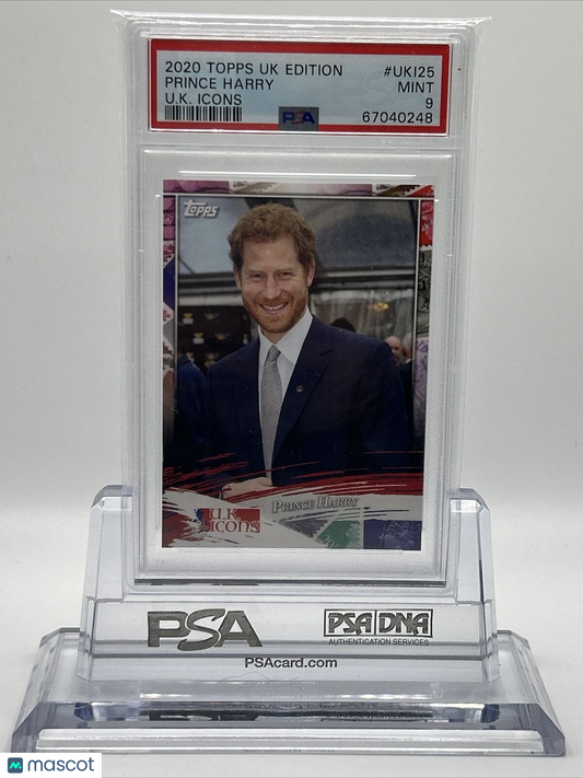 2020 Topps UK Edition Prince Harry U.K. Icons Card #UK125 PSA 9 Mint